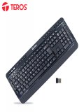 Comprar Teclado Inalámbrico Teros Te-4074Cs, 2.4Ghz, Usb, Negro